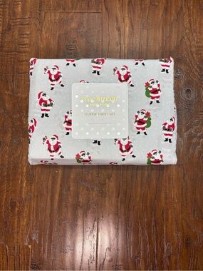 Isaac Mizrahi Queen Sized African American Jolly Santa Print NWT #2